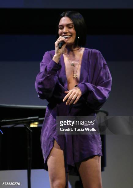 Singer-songwriter Jessie J performs onstage at We Day California 2017 Cocktail Reception at NeueHouse Hollywood on April 26, 2017 in Los Angeles,...