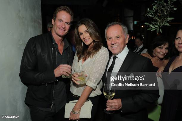Rande Gerber, Cindy Crawford and Wolfgang Puck attend the celebratory party in honor of Wolfgang Puck receiving a star on The Hollywood Walk Of Fame...