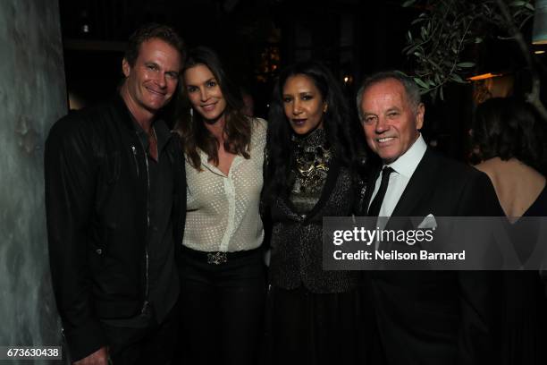 Rande Gerber, Cindy Crawford, Gelila Assefa and Wolfgang Puck attend the celebratory party in honor of Wolfgang Puck receiving a star on The...