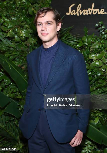 Ellar Coltrane attends the UOMO Salvatore Ferragamo celebration hosted by Ben Barnes at Rose Bar at Gramercy Park Hotel on April 26, 2017 in New York...