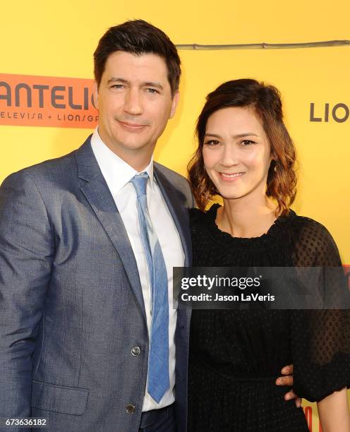 Director Ken Marino and wife Erica Oyama attend the premiere of "How to Be a Latin Lover" at ArcLight Cinemas Cinerama Dome on April 26, 2017 in...