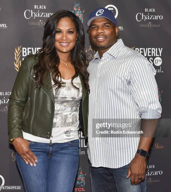 Former Former boxer Laila Ali and husband/former NFL player Curtis Conway attend "GUN" showing at the 17th Annual Beverly Hills Film Festival Opening...