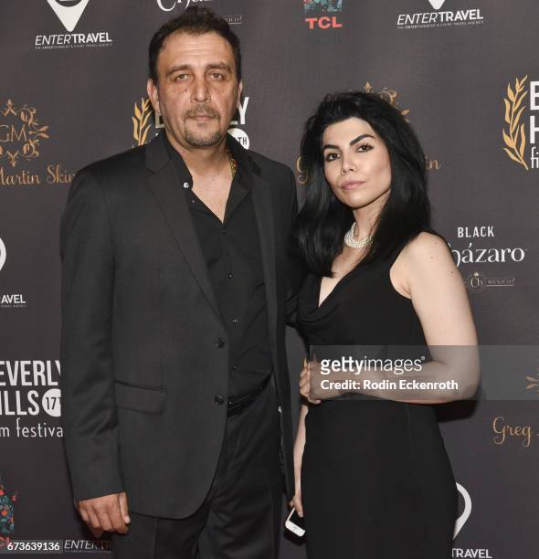 President Nino Simone and BHFF Executive Director Doreen Danielson attend the 17th Annual Beverly Hills Film Festival Opening Night at TCL Chinese 6...
