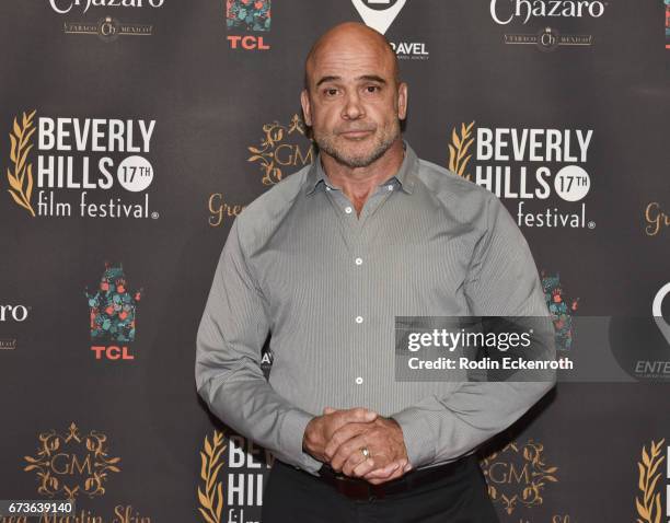 Former UFC Heavyweight Champion Bas Rutten attend the 17th Annual Beverly Hills Film Festival Opening Night at TCL Chinese 6 Theatres on April 26,...