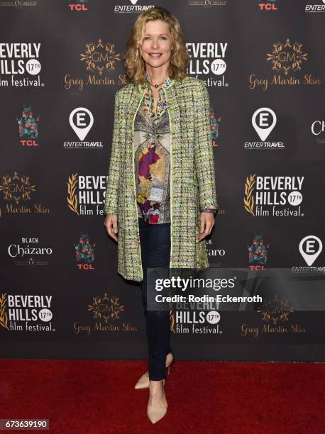 Actress Kate Vernon attends "GUN" showing at the 17th Annual Beverly Hills Film Festival Opening Night at TCL Chinese 6 Theatres on April 26, 2017 in...