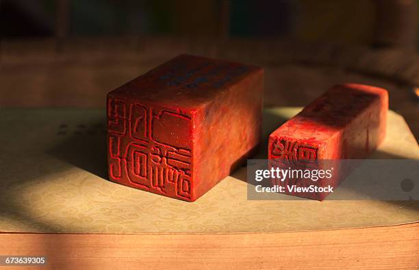 static seal - chinesisches namenssiegel stock-fotos und bilder