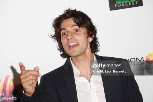 Actor George Kosturos attends the Premiere Of Warner Bros. Home Entertainment's "American Wrestler: The Wizard" at Regal LA Live Stadium 14 on April...