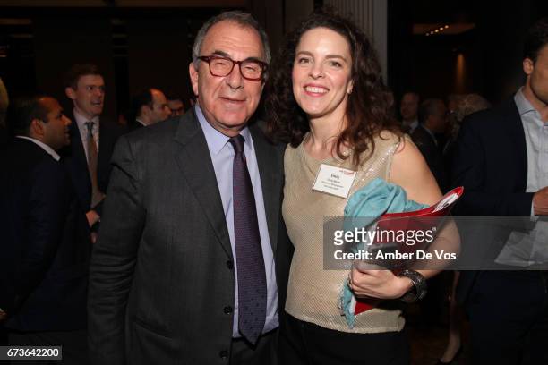 Max Berger and Emily Mead attend Her Justice 2017 Annual Photography Auction & Benefit at Grand Hyatt New York on April 26, 2017 in New York City.