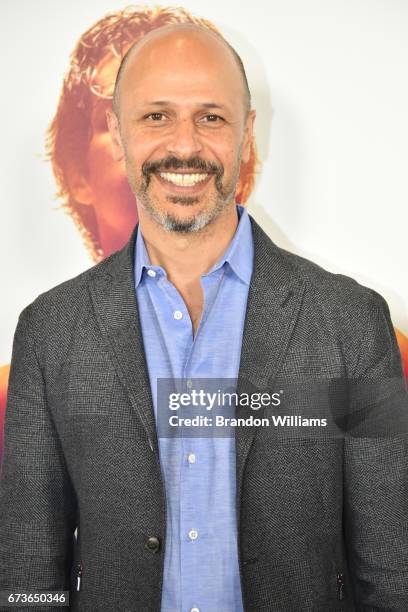 Comedian/Actor Maz Jobrani attends the premiere of 'American Wrestler: The Wizard' at Regal LA Live Stadium 14 on April 26th, 2017