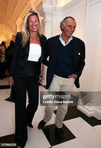 Countess Nicole Brachetti Peretti and Ferdinando Brachetti-Peretti attend the opening of Galerie Thaddaeus Ropac London on April 26, 2017 in London,...