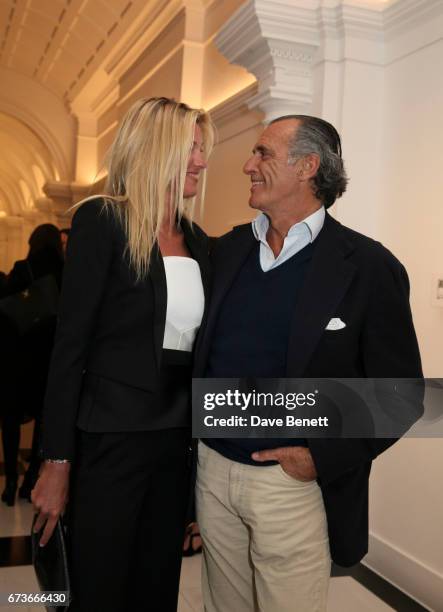 Countess Nicole Brachetti Peretti and Ferdinando Brachetti-Peretti attend the opening of Galerie Thaddaeus Ropac London on April 26, 2017 in London,...