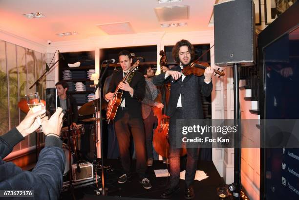 General view of atmosphere during "Aston Martin by Hackett" : Capsule Collection Launch at Hackett Store Capucines on April 26, 2017 in Paris, France.