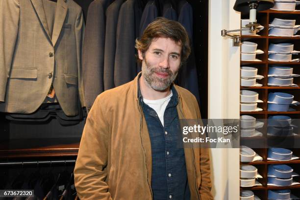 Actor/director Jalil Lespert attends "Aston Martin by Hackett" : Capsule Collection Launch at Hackett Store Capucines on April 26, 2017 in Paris,...