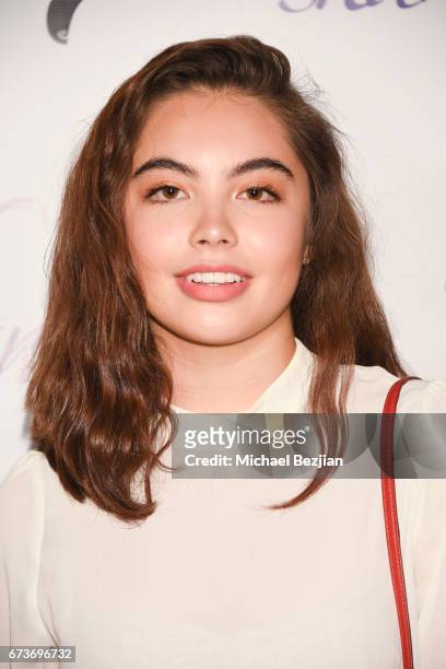 Hana Sun-Doerr arrives at Voices of Tomorrow - Shannon K Album Launch for "Perpetual" at The Peppermint Club on April 26, 2017 in Los Angeles,...