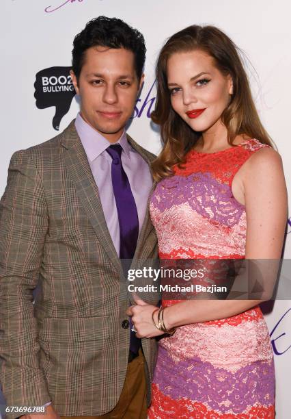 David Del Rio and Katie Wallace arrive Voices of Tomorrow - Shannon K Album Launch for "Perpetual" at The Peppermint Club on April 26, 2017 in Los...