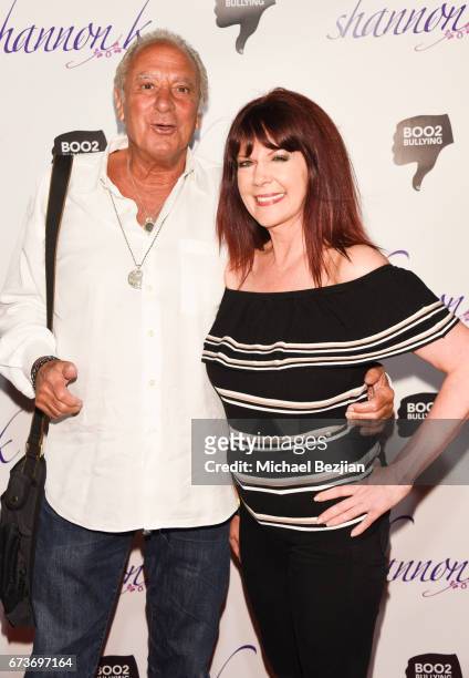 Neal Cohen and Linda Santoro arrive at Voices of Tomorrow - Shannon K Album Launch for "Perpetual" at The Peppermint Club on April 26, 2017 in Los...