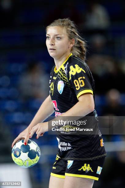 Laurene Catani of Toulon during the handball women's French cup match between Metz and Toulon on April 26, 2017 in Metz, France.