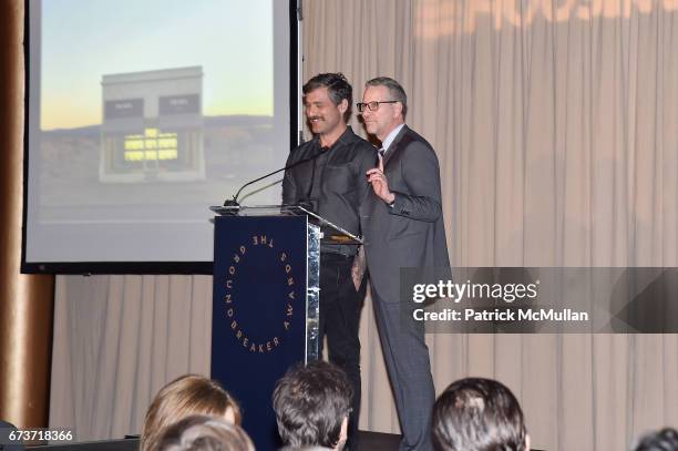 Douglas Friedman and Michael Boodro attend Housing Works' Groundbreaker Awards Dinner 2017 at Metropolitan Pavilion on April 26, 2017 in New York...