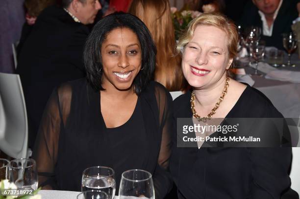 Olita Mills and Sabine Rothman attend Housing Works' Groundbreaker Awards Dinner 2017 at Metropolitan Pavilion on April 26, 2017 in New York City.