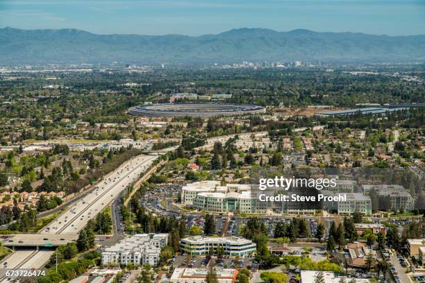 apple headquarters in cupertino ca - cupertino stock pictures, royalty-free photos & images