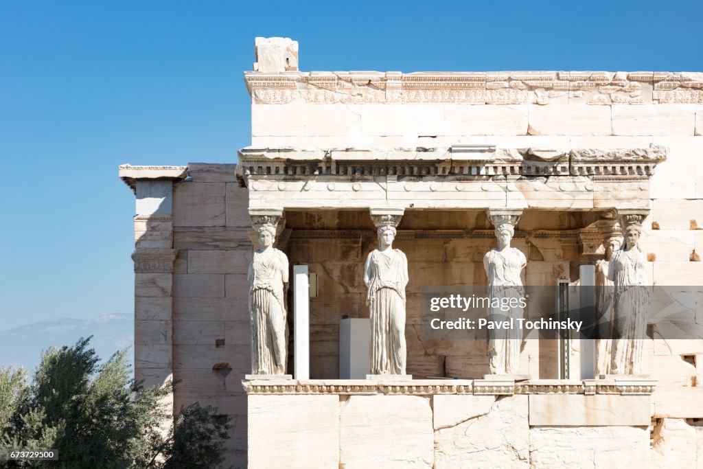 Erechtion, temple in honor of Athena and Poseidon on Acropolis Hill, Athens
