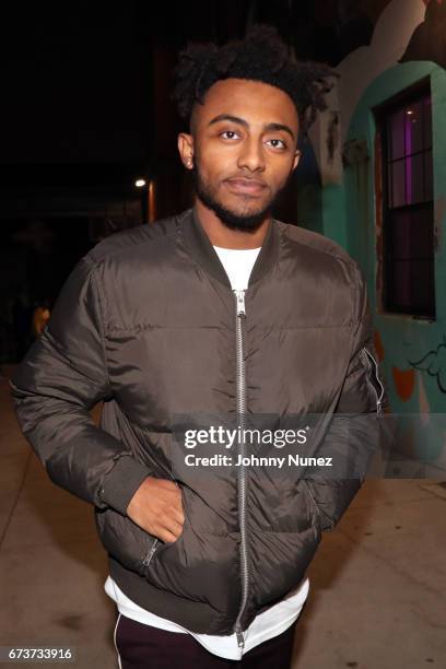 Aminé attends the Inside Wale's "Shine" Listening Event at Genius Event Space on April 26, 2017 in New York City.