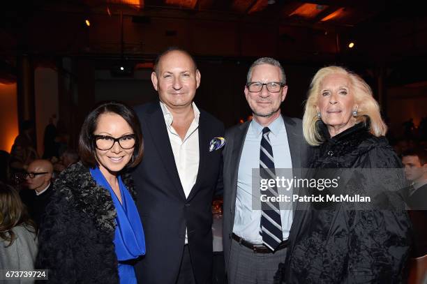 Alina Cho, John Demsey, Michael Boodro and Cynthia Frank attend Housing Works' Groundbreaker Awards Dinner 2017 at Metropolitan Pavilion on April 26,...