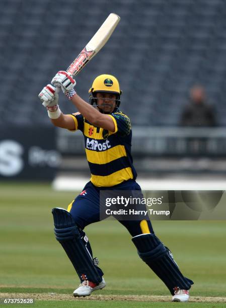 Jacques Rudolph of Glamorgan bats during the Royal London One-Day Cup between Gloucestershire and Glamorgan at The Brightside Ground on April 27,...