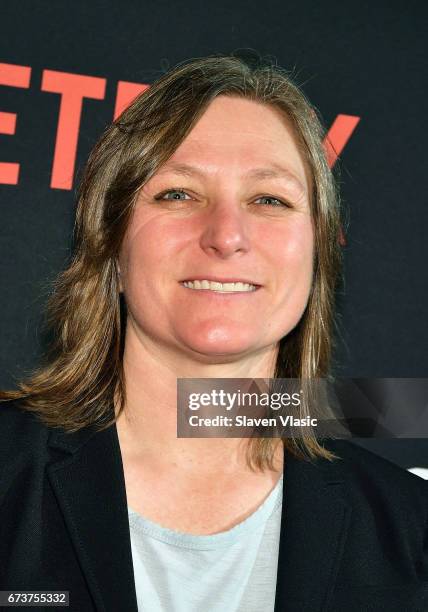 Netflix VP, Original Content Cindy Holland attends "Sense8" New York Premiere at AMC Lincoln Square Theater on April 26, 2017 in New York City.