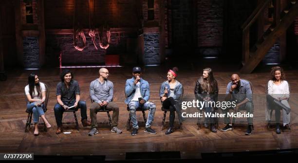 Lauren Boyd, Anthony Lee Medina, Javon McFerrin, Bryan Terrell Clark, Sasha Hollinger, Eliz Ohman, Nik Walker and Lexi Lawson from the 'Hamilton'...