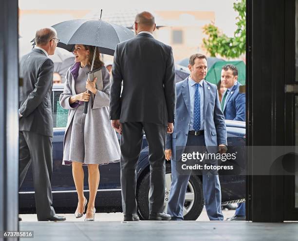 Queen Letizia of Spain attends the Educative Congress of Rare Diseases at Facultad de Ciencias de la Salud. Universidad Cardenal Herrera on April 27,...