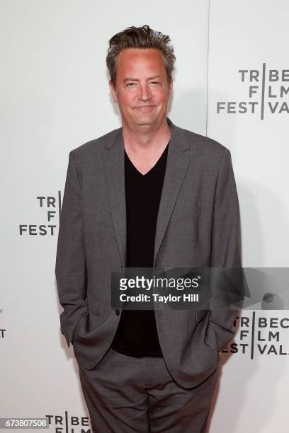 Matthew Perry attends the premiere of "The Circle" during the 2017 Tribeca Film Festival at Borough of Manhattan Community College on April 26, 2017...