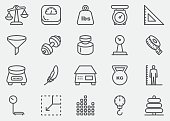 Weights and Scales Line Icons | EPS 10