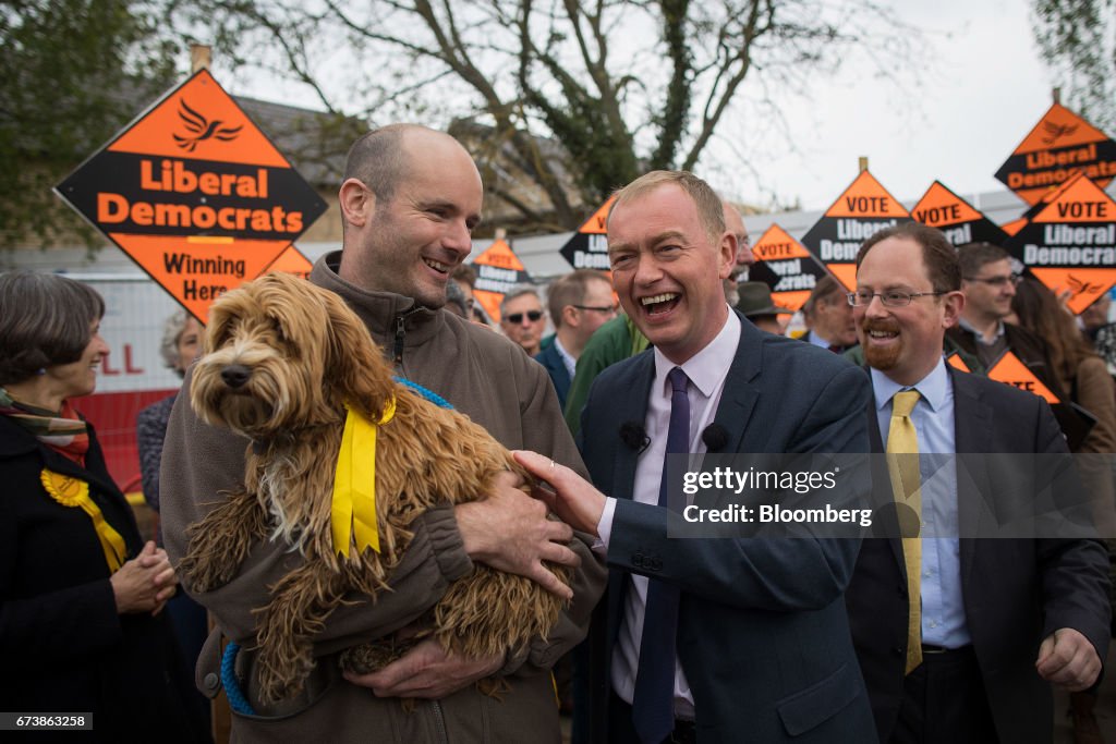 Liberal Democrats Leader Tim Farron Campaigns Ahead Of The U.K. General Election