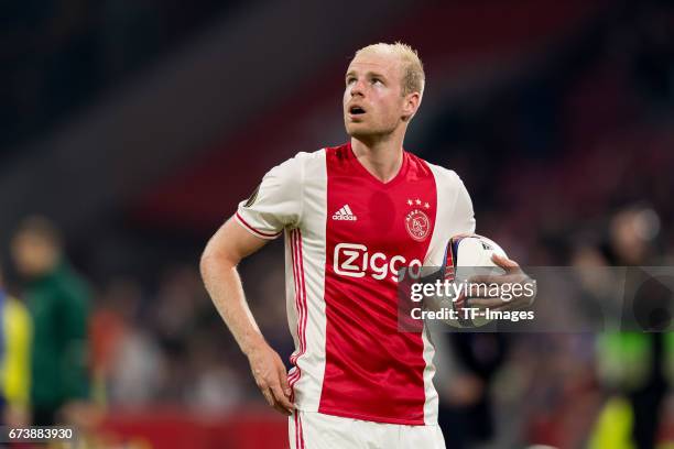 Davy Klaassen of Ajax Amsterdam , looks on during the UEFA Europa League Quarter Final first leg match between Ajax Amsterdam and FC Schalke 04 at...