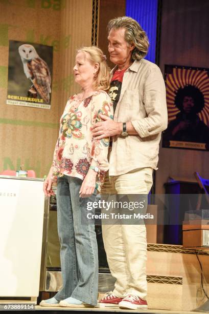 Claudia Rieschel and Winfried Glatzeder during the 'Wir sind die Neuen'Rehearsal at Komoedie am Kurfuerstendamm on April 27, 2017 in Berlin, Germany.