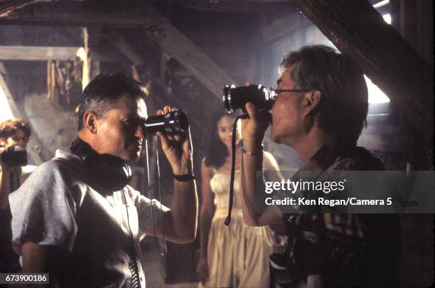 Director Jonathan Demme and cinematographer Tak Fujimoto are photographed on the set of 'Beloved' in the fall of 1997 in Fair Hill, Maryland. CREDIT...