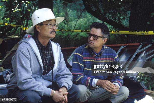 Director Jonathan Demme and cinematographer Tak Fujimoto are photographed on the set of 'Beloved' in the fall of 1997 in Fair Hill, Maryland. CREDIT...