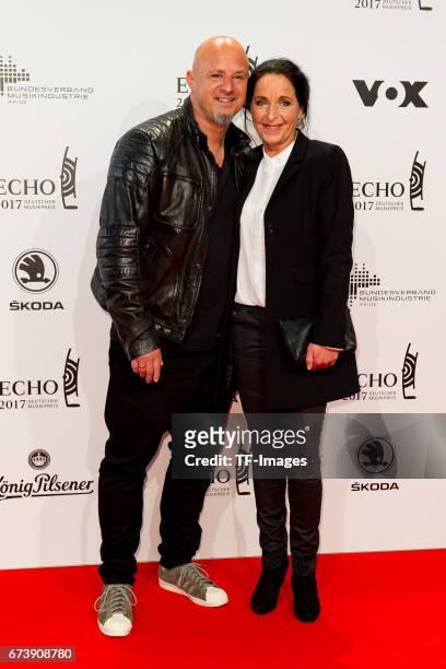 Detlef Steves and Nicole Steves on the red carpet during the ECHO German Music Award in Berlin, Germany on April 06, 2017.