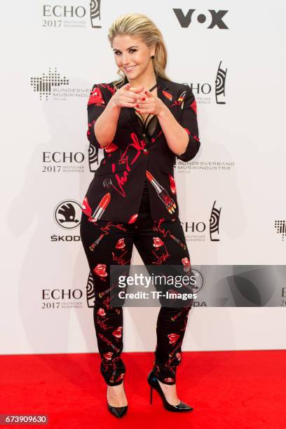 Beatrice Egli on the red carpet during the ECHO German Music Award in Berlin, Germany on April 06, 2017.