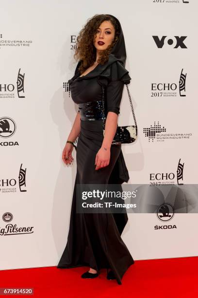 Leila Lowfire on the red carpet during the ECHO German Music Award in Berlin, Germany on April 06, 2017.