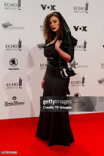 Leila Lowfire on the red carpet during the ECHO German Music Award in Berlin, Germany on April 06, 2017.