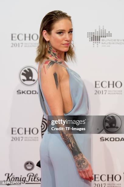 Liza Waschke on the red carpet during the ECHO German Music Award in Berlin, Germany on April 06, 2017.