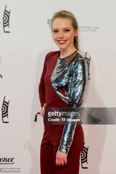 Lina Larissa Strahl on the red carpet during the ECHO German Music Award in Berlin, Germany on April 06, 2017.