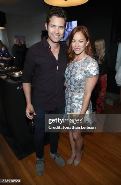 Actors Drew Seeley and Amy Paffrath at the Tiffany HardWear Los Angeles Preview with The Art of Elysium at Elysium Art Salons on April 26, 2017 in...