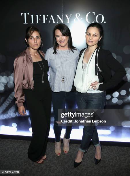 Actor Summer Phoenix, Founder, Art of Elysium, Jennifer Howell and actor Rain Phoenix at the Tiffany HardWear Los Angeles Preview with The Art of...