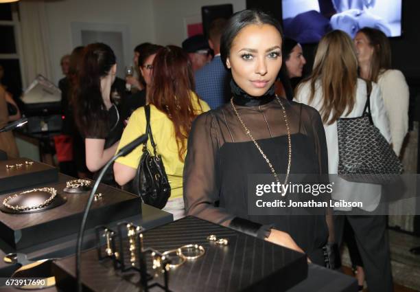 Actor Kat Graham at the Tiffany HardWear Los Angeles Preview with The Art of Elysium at Elysium Art Salons on April 26, 2017 in Los Angeles,...