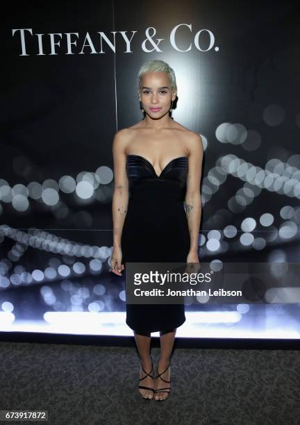 Actor Zoe Kravitz at the Tiffany HardWear Los Angeles Preview with The Art of Elysium at Elysium Art Salons on April 26, 2017 in Los Angeles,...