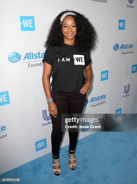 Actor Monique Coleman attends WE Day California to celebrate young people changing the world at The Forum on April 27, 2017 in Inglewood, California.