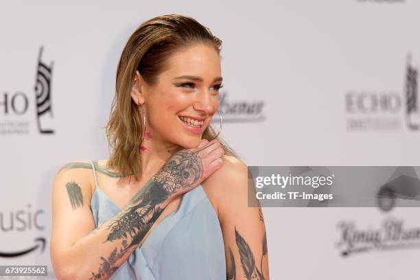 Liza Waschke on the red carpet during the ECHO German Music Award in Berlin, Germany on April 06, 2017.